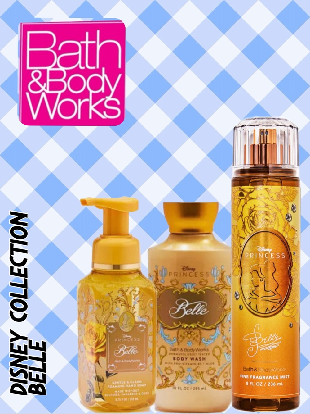 BATH & BODY WORKS 3pc Bundle - BELLE